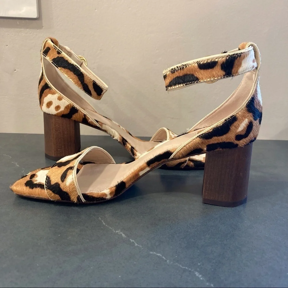 NWT Gabrie Ankle Strap Sandal LOUISE ET CIE sz 6 calf hair